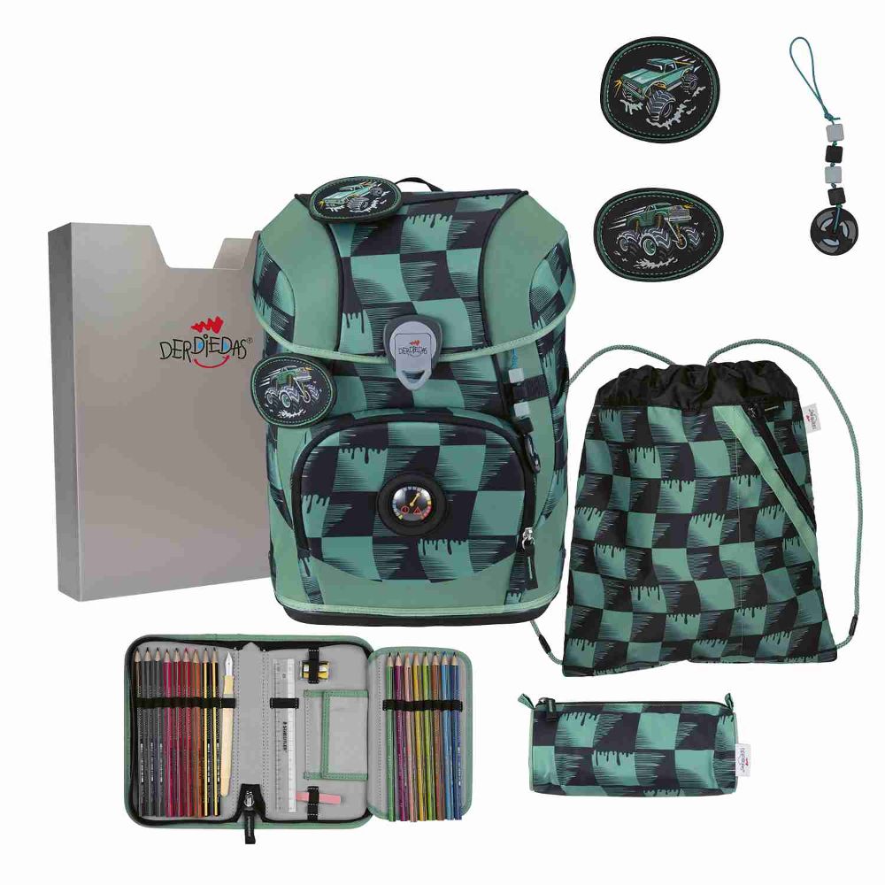 DerDieDas ErgoFlex Tiny Superflash Exklusiv Super Truck Schulranzen Set 5tlg.