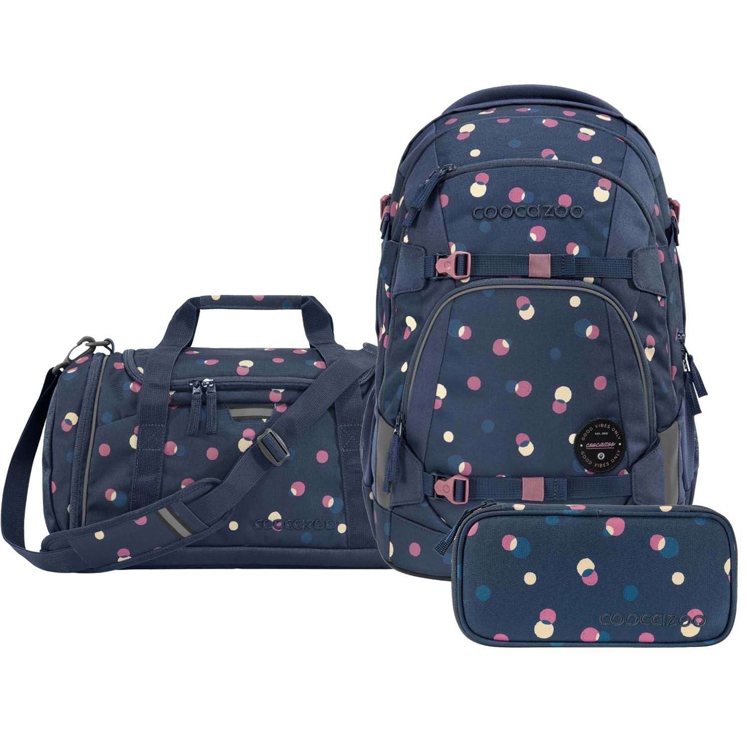 Coocazoo Mate Bubble Dreams Schulrucksack Set 3tlg.