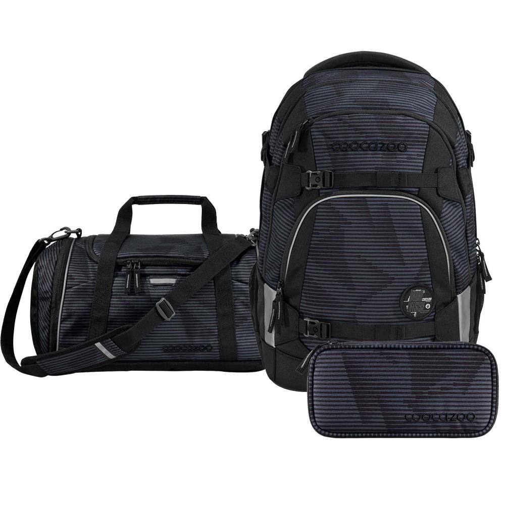 Coocazoo Mate Dark Mission Schulrucksack Set 3tlg.