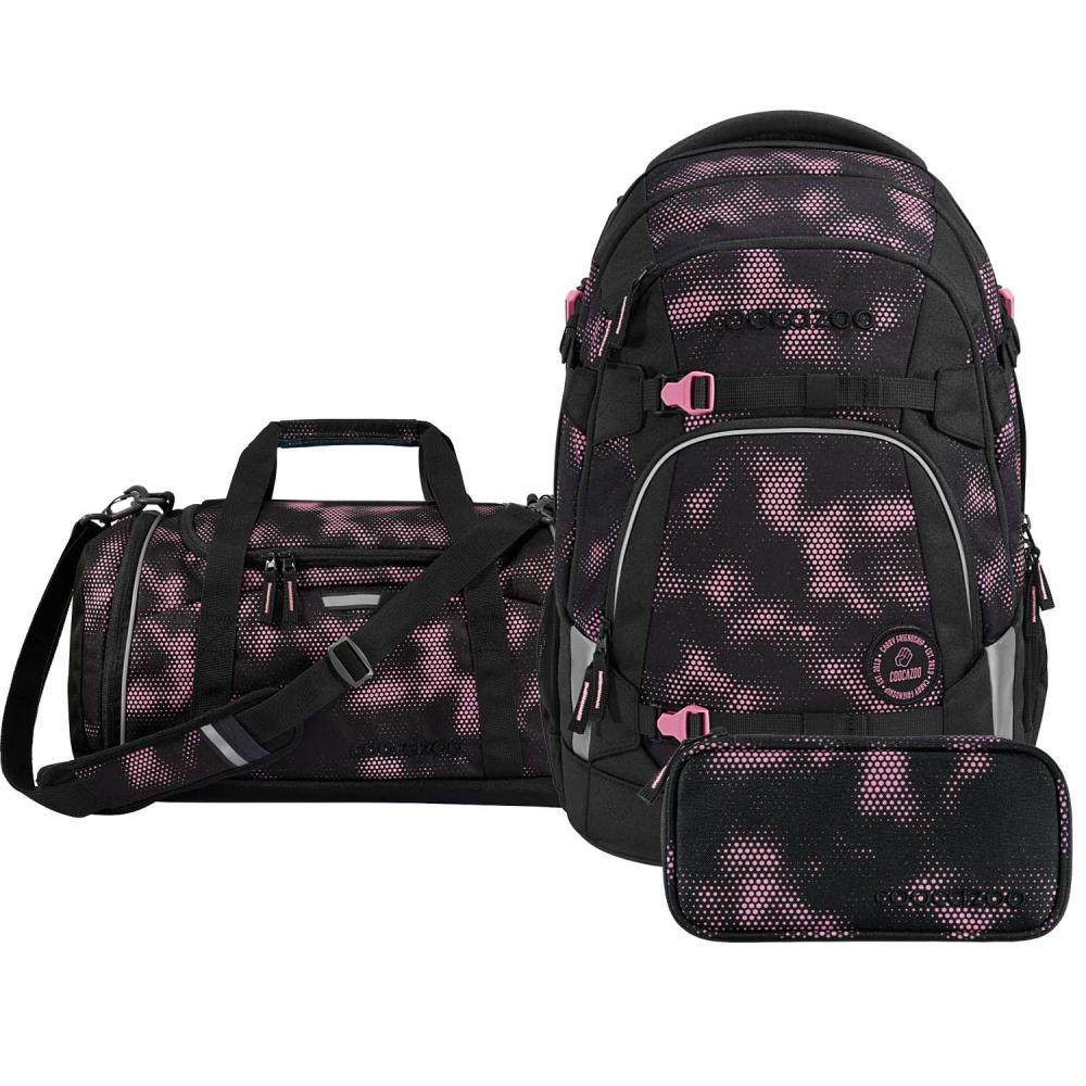 Coocazoo Mate Pink Illusion Schulrucksack Set 3tlg.