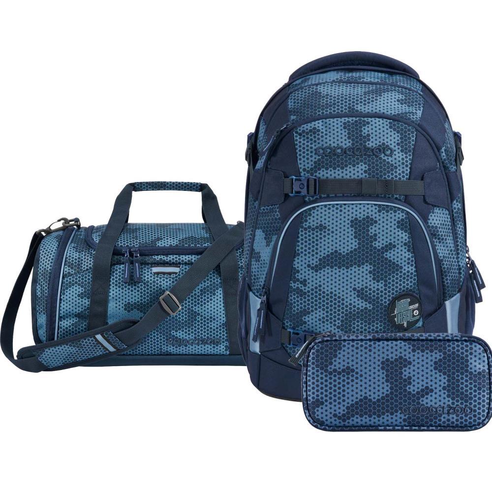 Coocazoo Mate Geometric Sky Schulrucksack Set 3tlg.