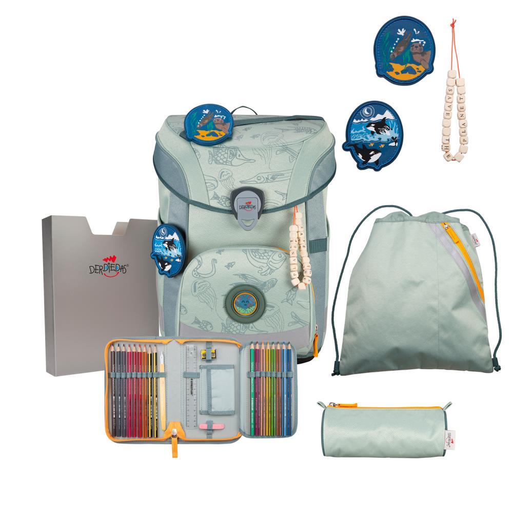 DerDieDas ErgoFlex Easy ECO Grey Planet Limited Edition Schulranzen Set 5tlg.