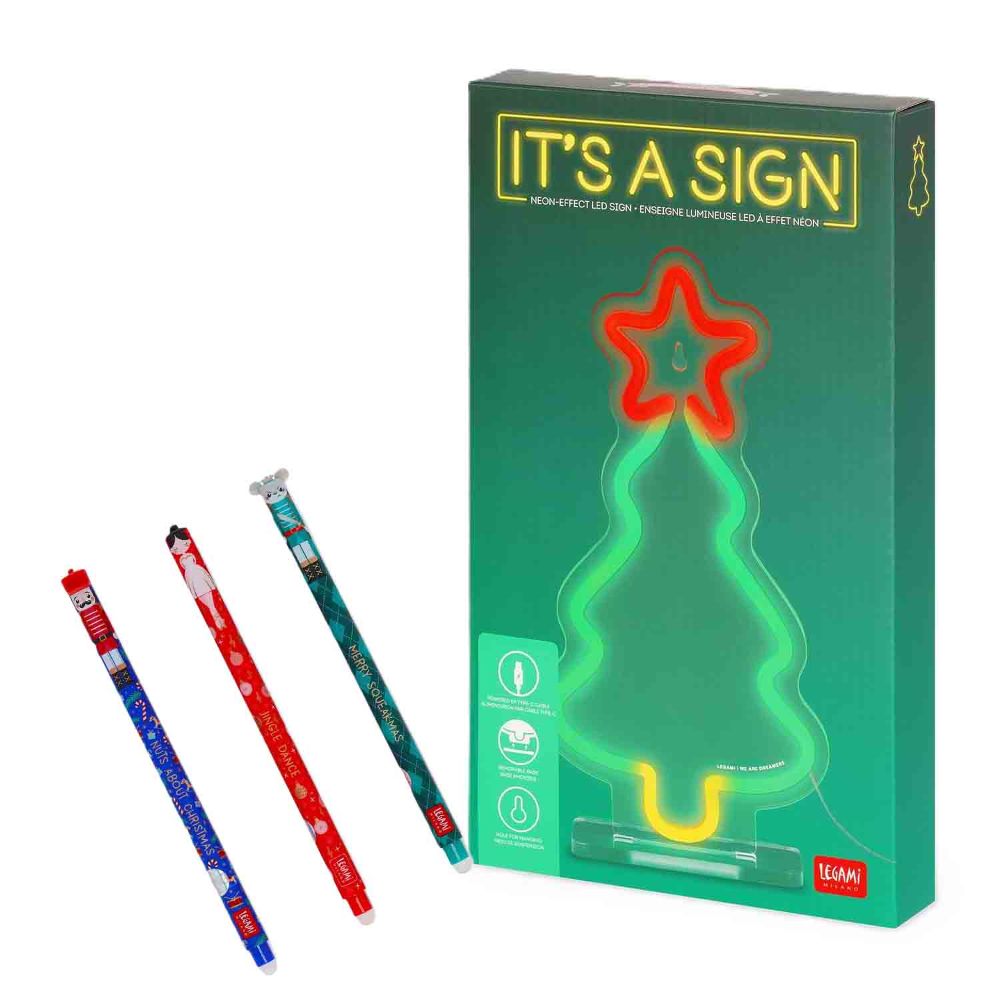 Legami Stifte LED Tannenbaum Weihnachtsedition Set 2tlg.