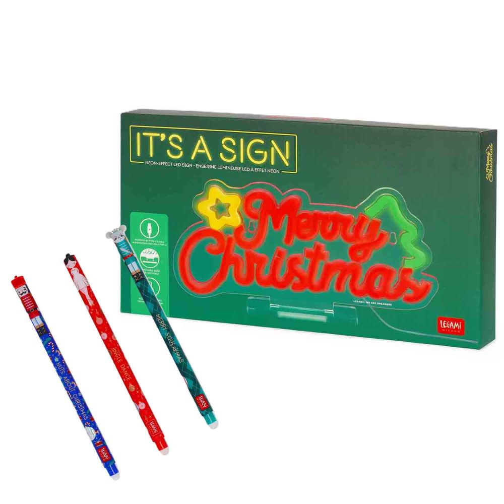 Legami Stifte LED Merry Christmas Weihnachtsedition 2tlg.