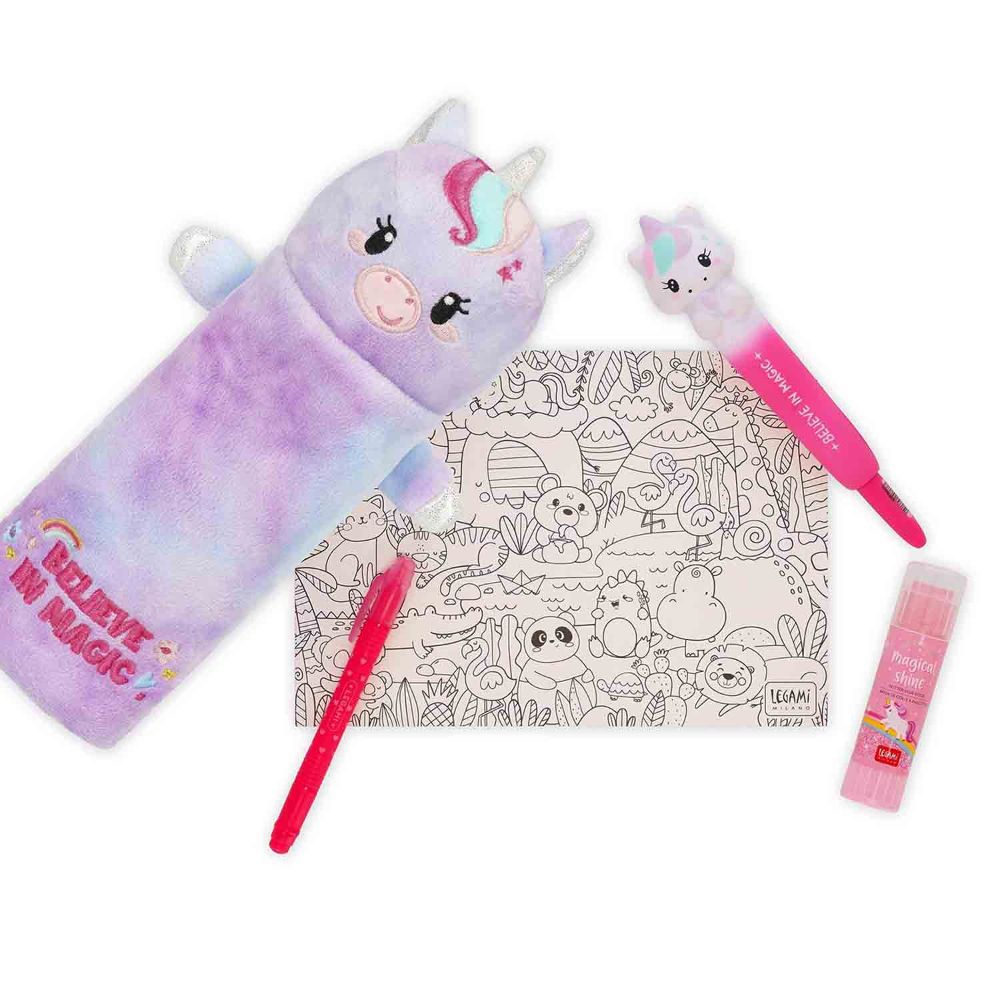 Legami Stifte Etui Plüsch Einhorn Weihnachtsedition Set 2tlg.