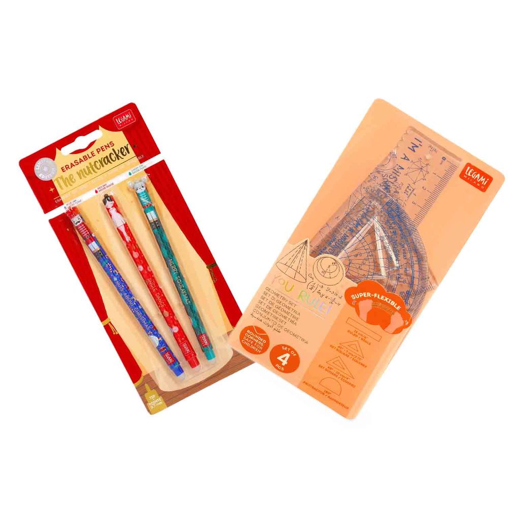 Legami Stifte Genius Lineal Weihnachtsedition Set 2tlg.