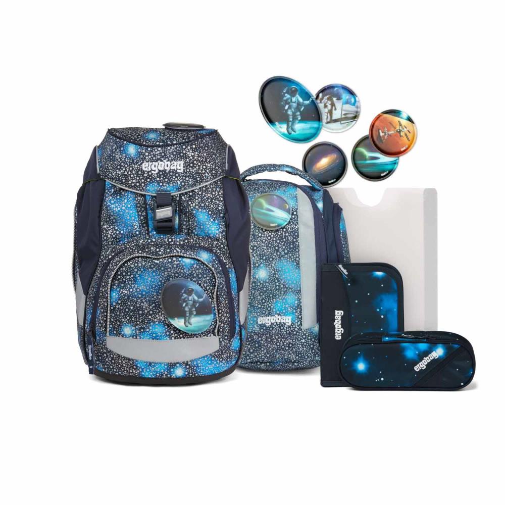 Ergobag Pack Bär Anhalter durch die Galaxis Super Reflex Glow Special Edition Schulrucksack Set 6tlg.