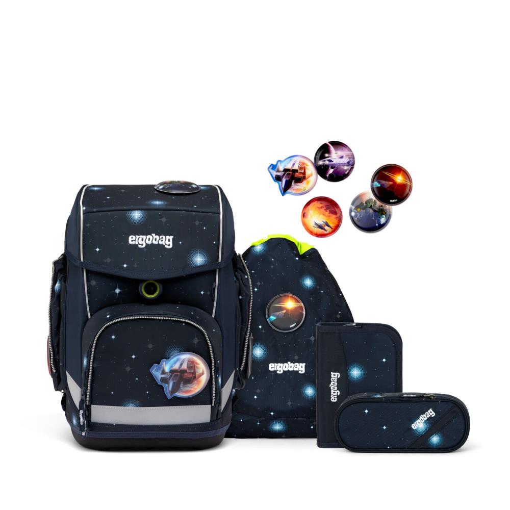 Ergobag Cubo KoBärnikus Galaxy Glow Edition Schulranzen Set 5tlg.