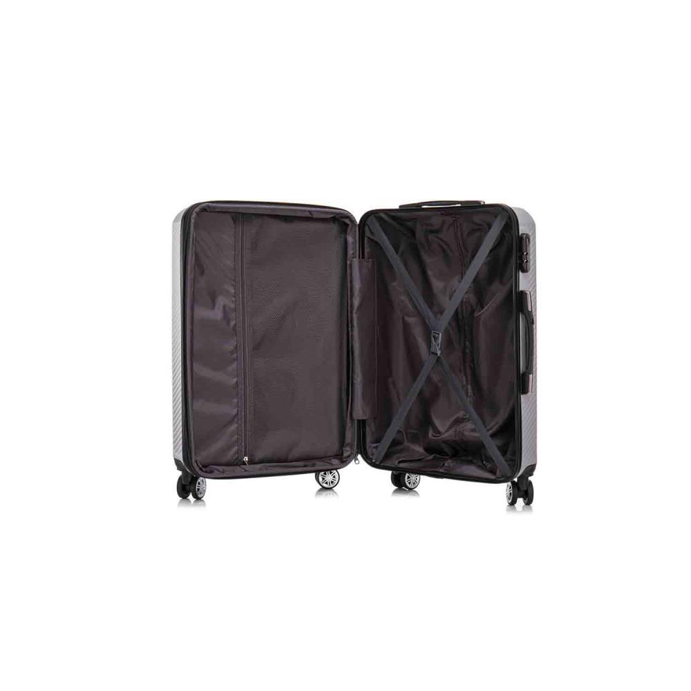 Herolite Hongkong Schwarz 4-Doppelrollen Trolley S 57 cm