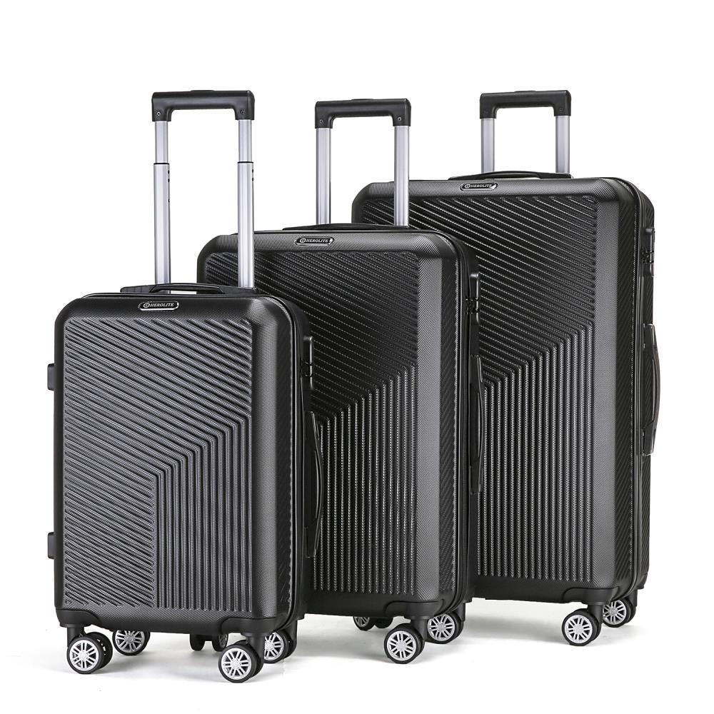 Herolite Berlin Schwarz 4-Doppelrollen Trolley Set 3tlg.