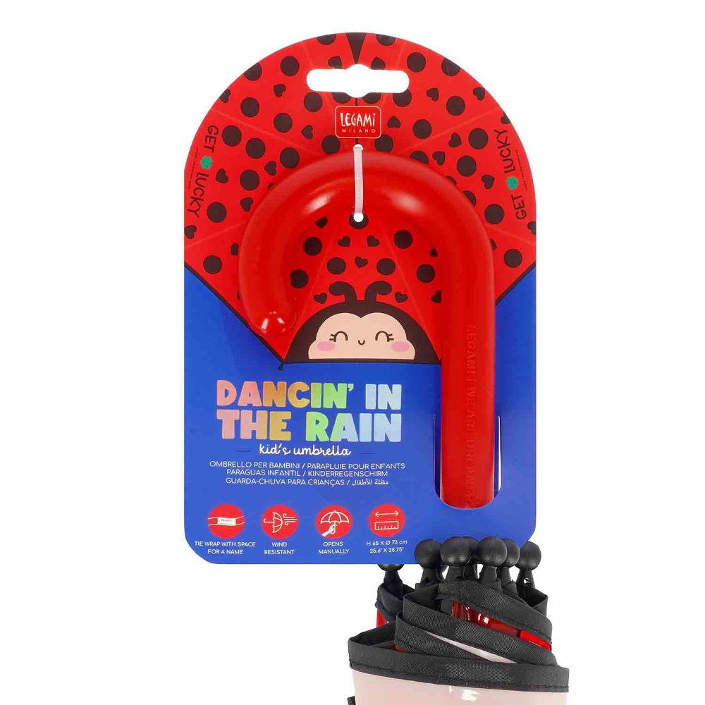 Legami Regenschirm Dancing in the rain Ladybug Marienkäfer