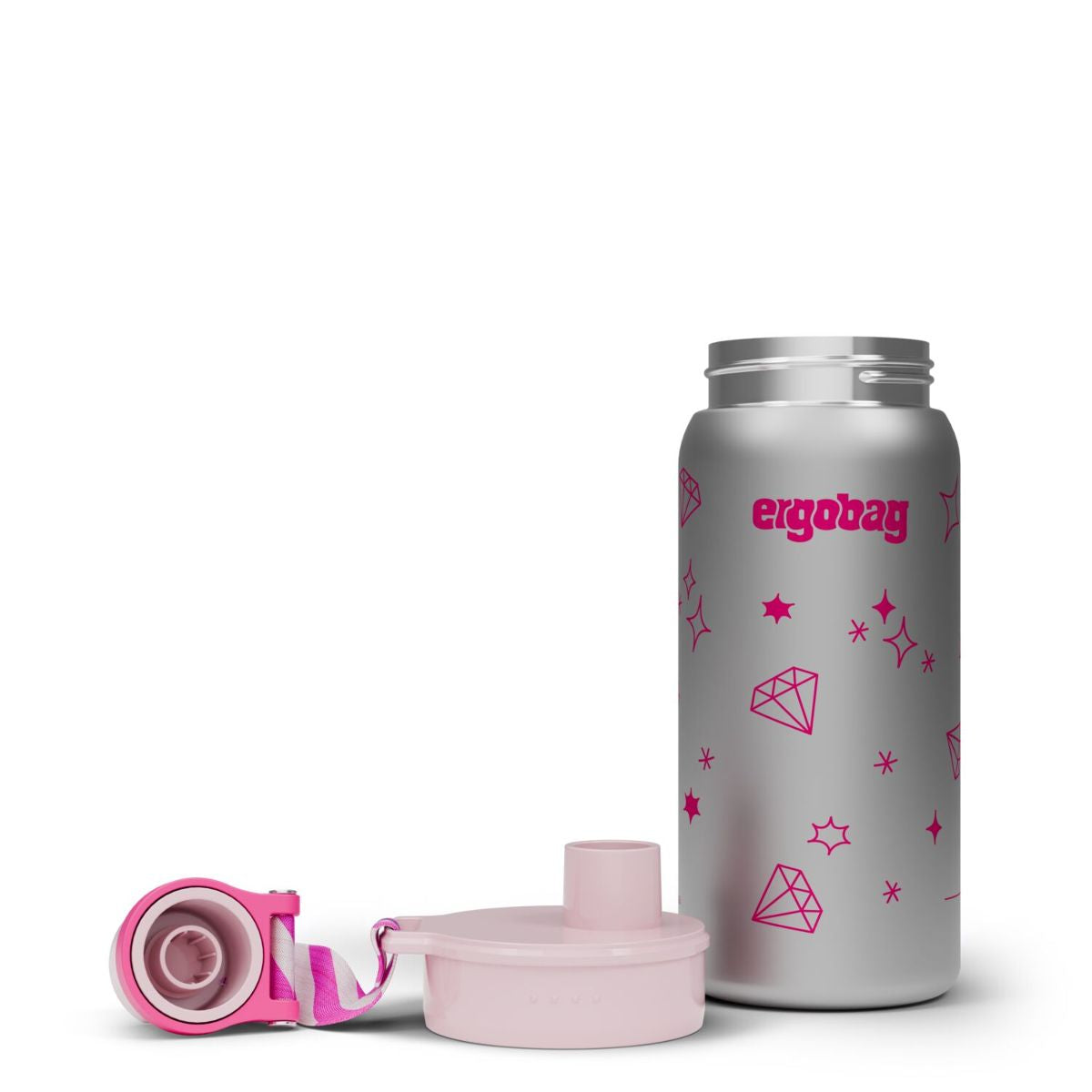 Ergobag Edelstahl Trinkflasche Glitzer 0,5 l