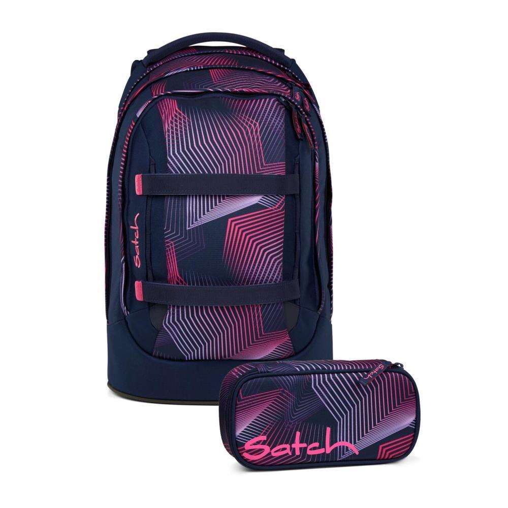 Satch Pack Seismic Pink Schulrucksack Set 2tlg.