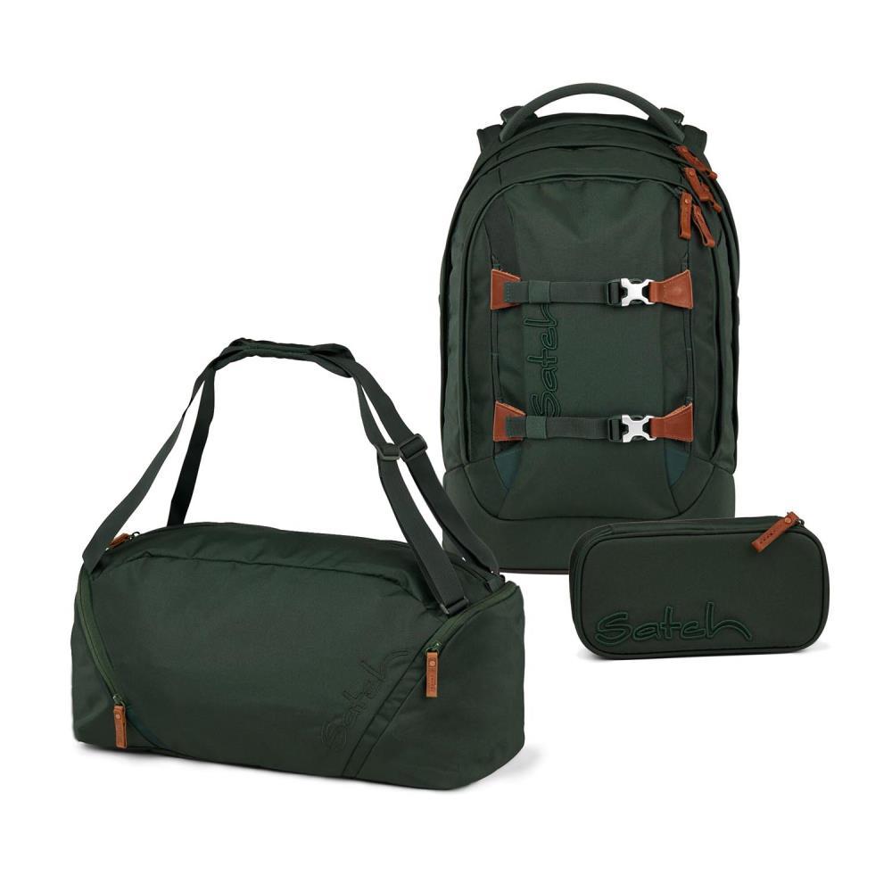 Satch Pack Nordic Forest Green Skandi Edition Schulrucksack Set 3tlg.