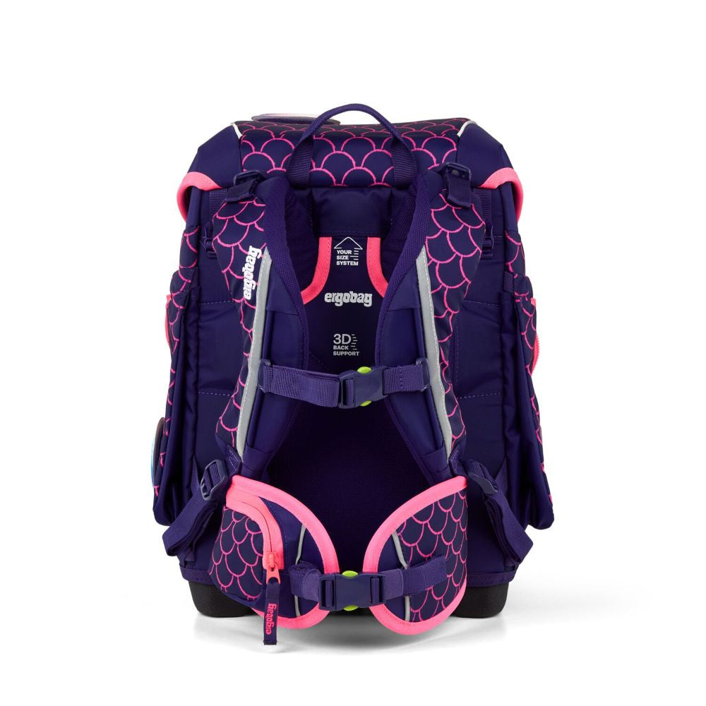 Ergobag Cubo PerlentauchBär Color Flash Edition Schulranzen Set 5tlg.