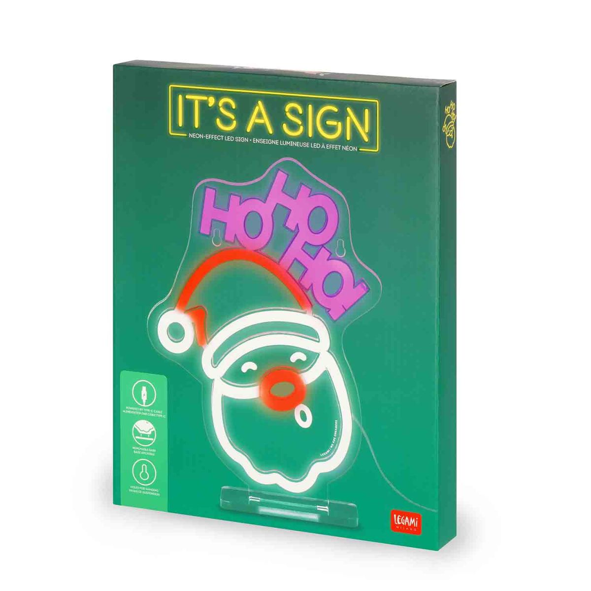 Legami Weihnachtsmann LED Neon Schild