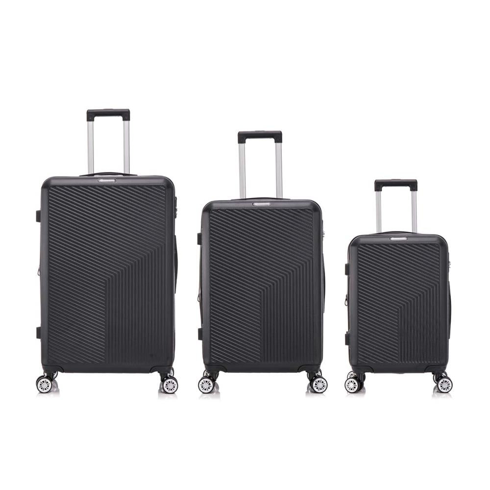 Herolite Berlin Schwarz 4-Doppelrollen Trolley Set 3tlg.