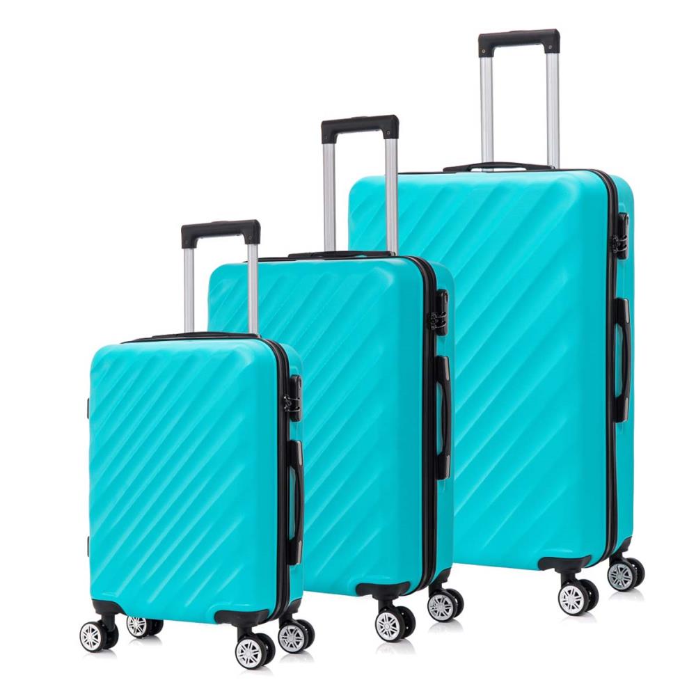 Herolite Paris Türkis 4-Doppelrollen Trolley Set 3tlg.