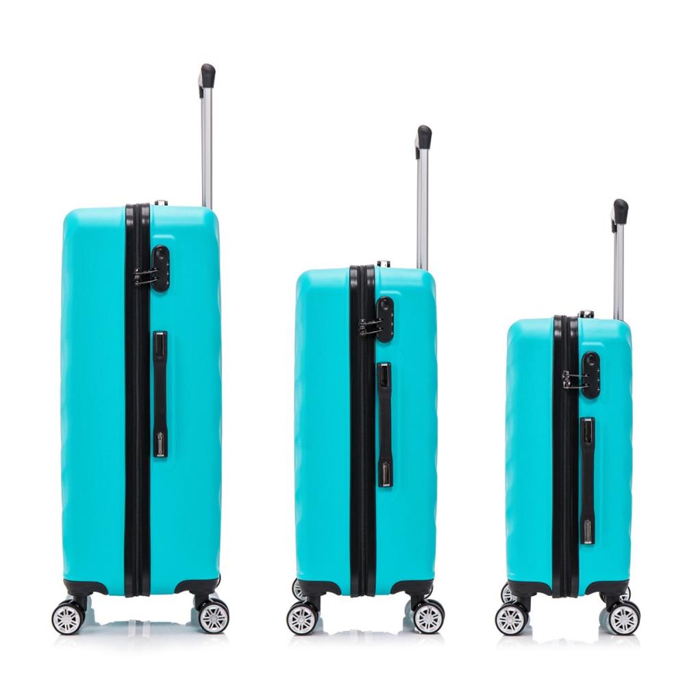 Herolite Paris Türkis 4-Doppelrollen Trolley Set 3tlg.