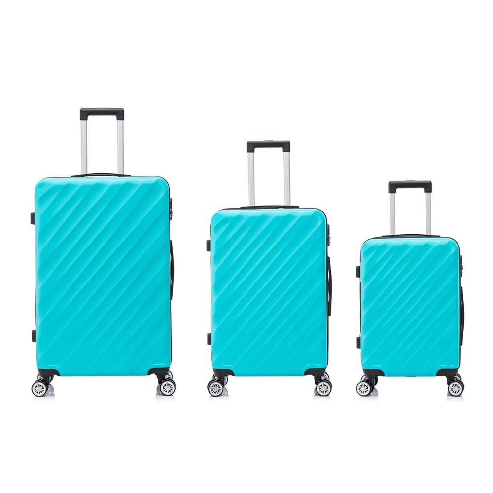 Herolite Paris Türkis 4-Doppelrollen Trolley Set 3tlg.