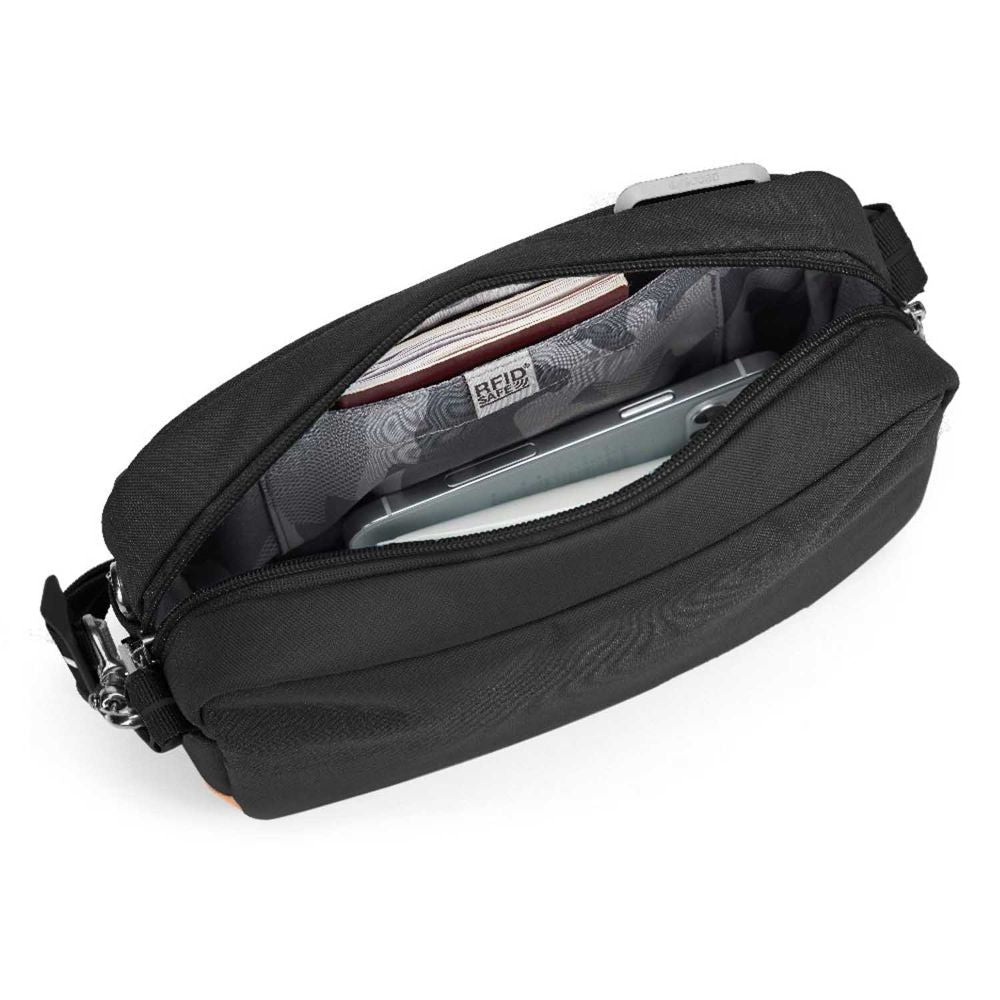 Pacsafe GO Jet Black Anti-Theft Crossbody Bag