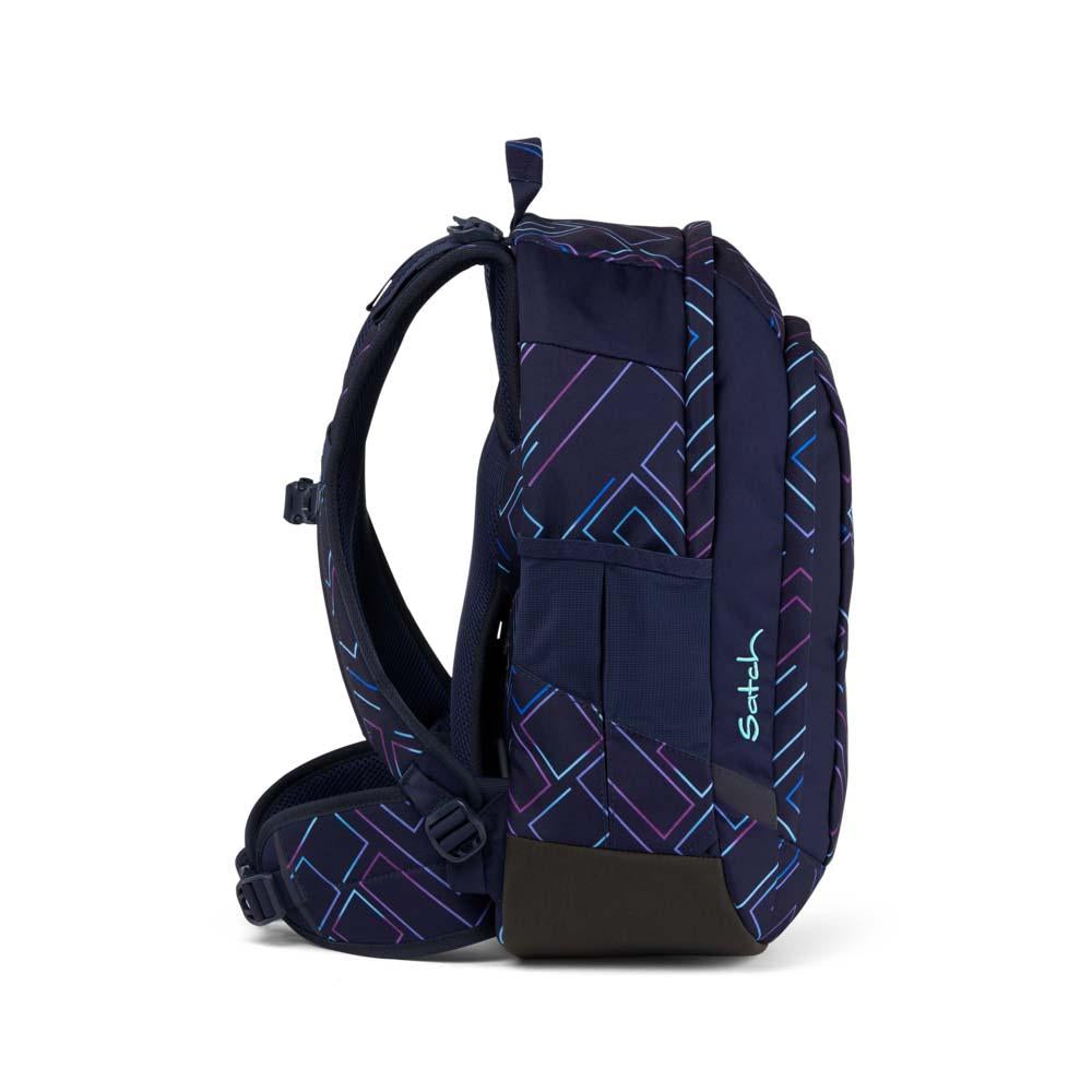 Satch Air Purple Laser Schulrucksack Set 3tlg.