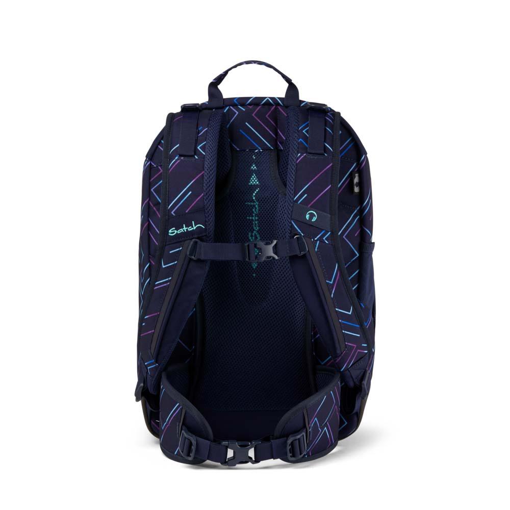 Satch Air Purple Laser Schulrucksack Set 3tlg.