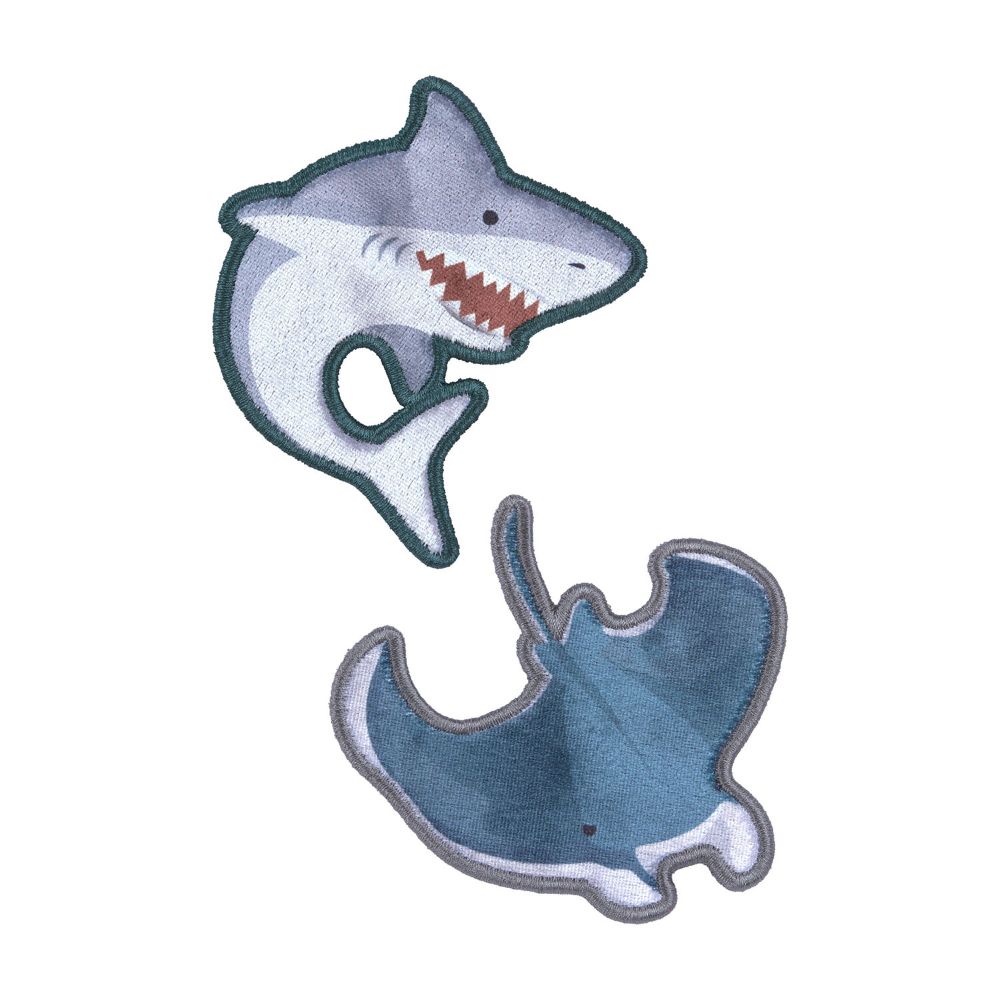 Lässig Unique Shark/Ray Patches Set 2tlg.