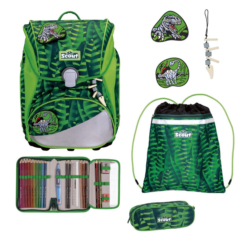 Scout Alpha Danger Dino Schulrucksack Set 4tlg.