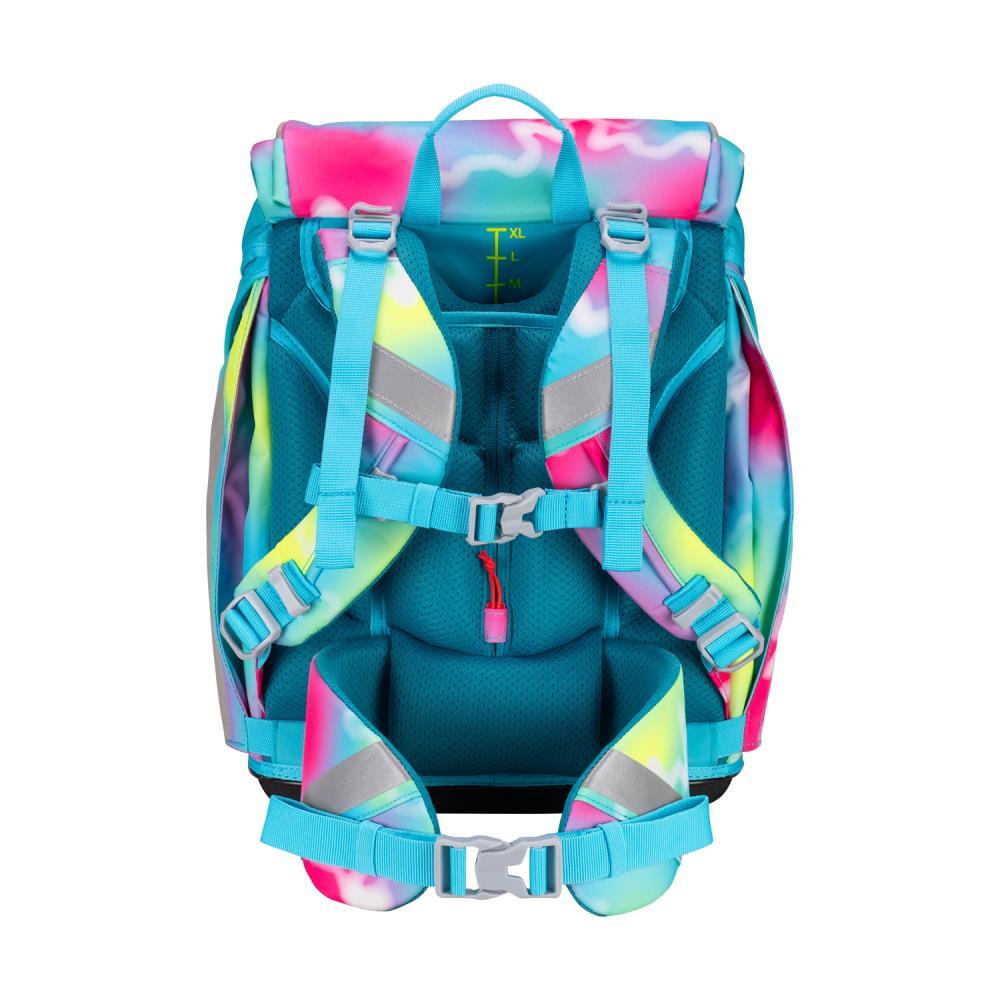 Scout Exklusiv Alpha Safety Light Happy Rainbow Schulrucksack Set 5tlg.