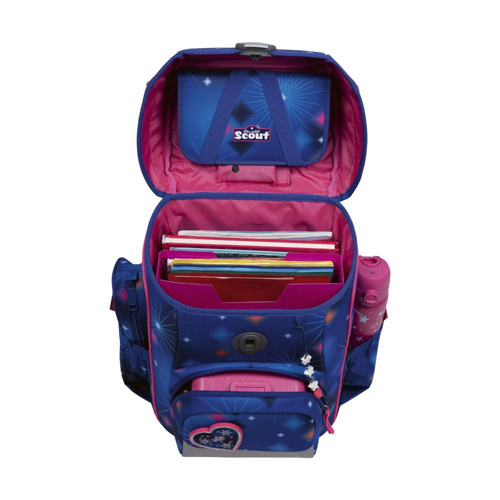 Scout Exklusiv LED Neo Sparkling Dream Schulranzen Set 4tlg.