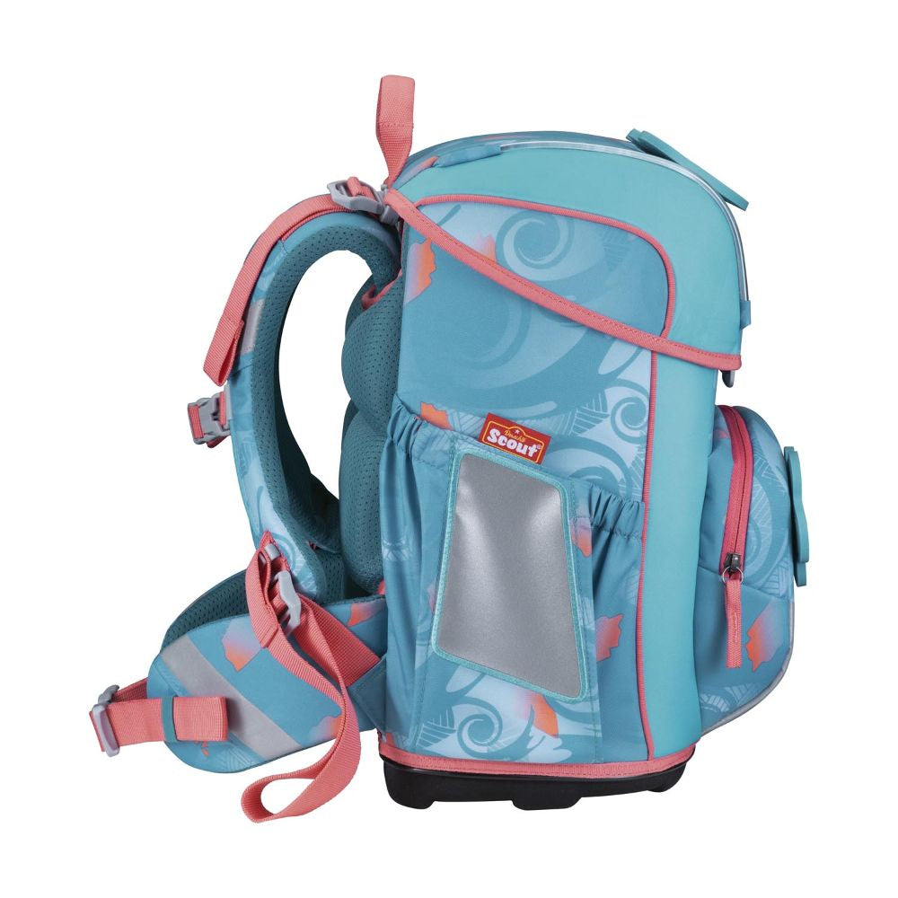 Scout Exklusiv Neo Safety Light Aloha Schulranzen Set 4tlg.