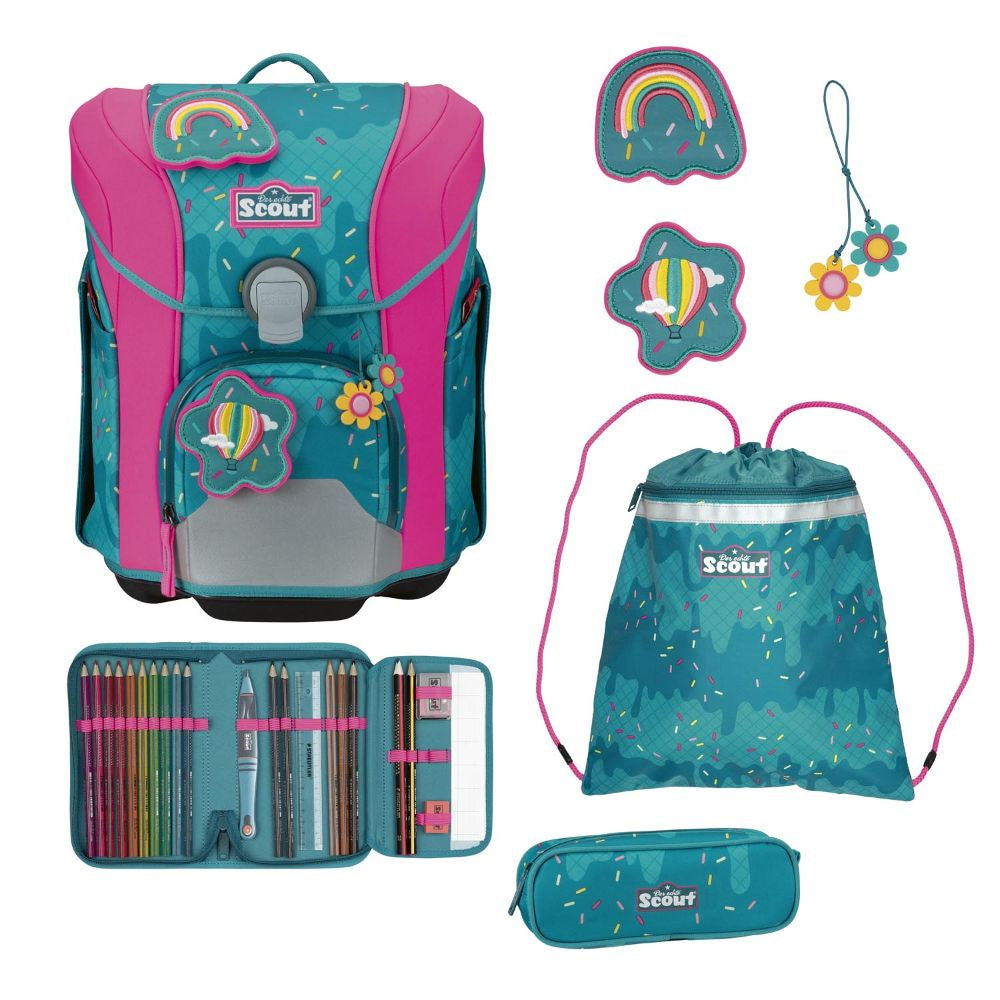 Scout Micro Happy Confetti Schulranzen Set 4tlg.