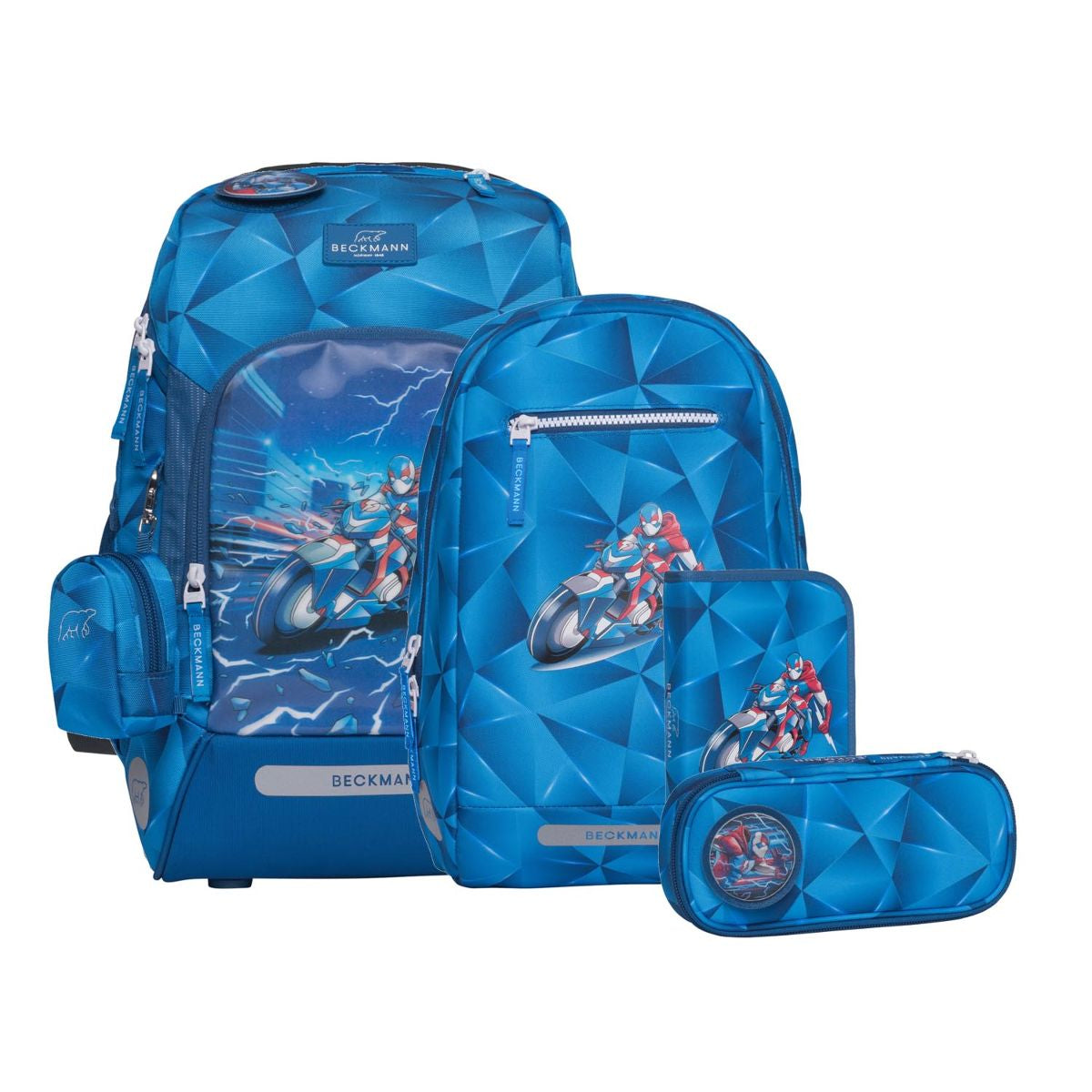 Beckmann Active Air FLX Blue Lightning Schulrucksack Set 6tlg.