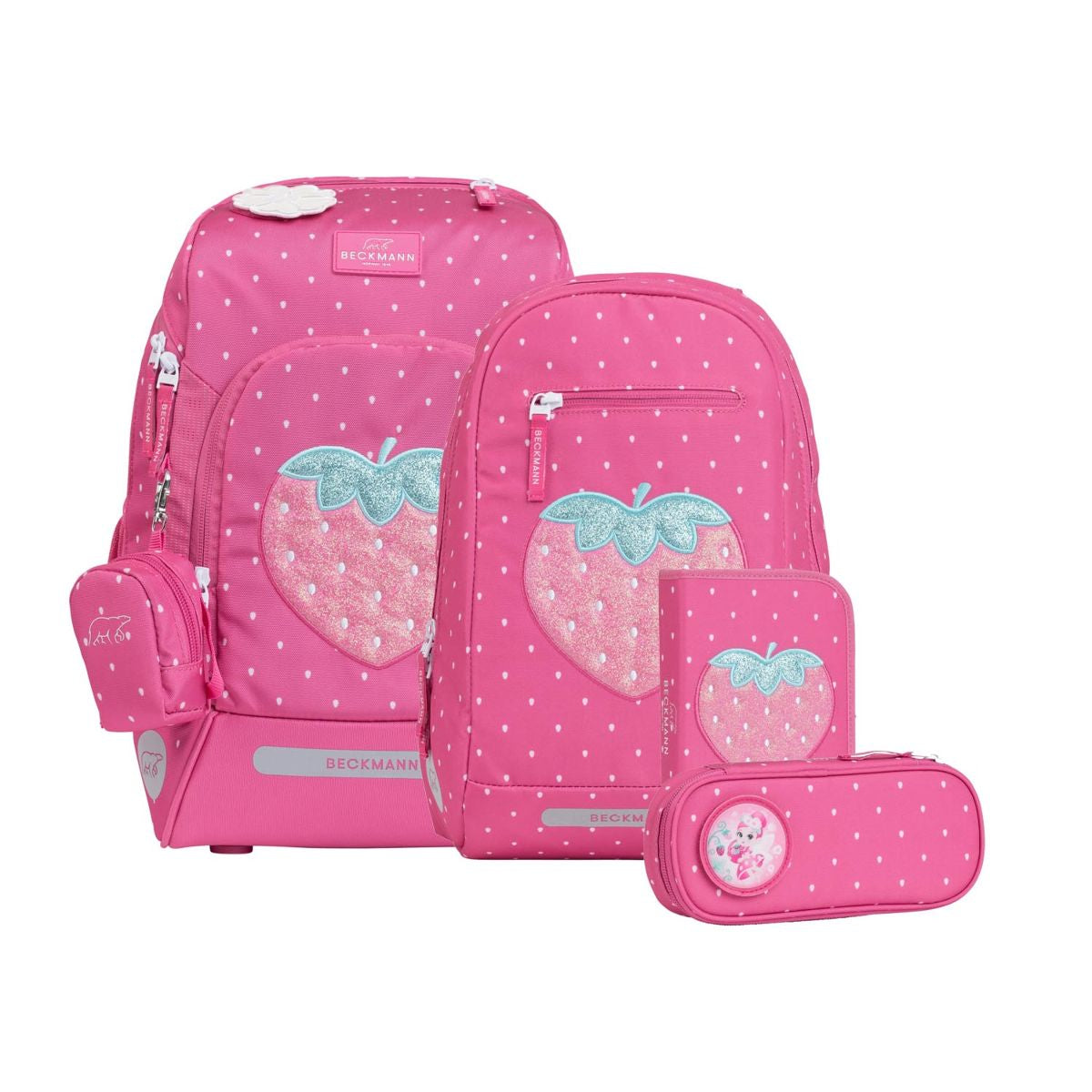 Beckmann Active Air FLX Strawberry Schulrucksack Set 6tlg.