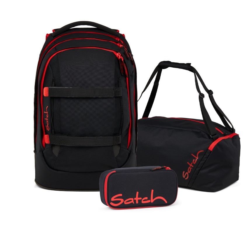 Satch Pack Fire Phantom Schulrucksack Set 3tlg.