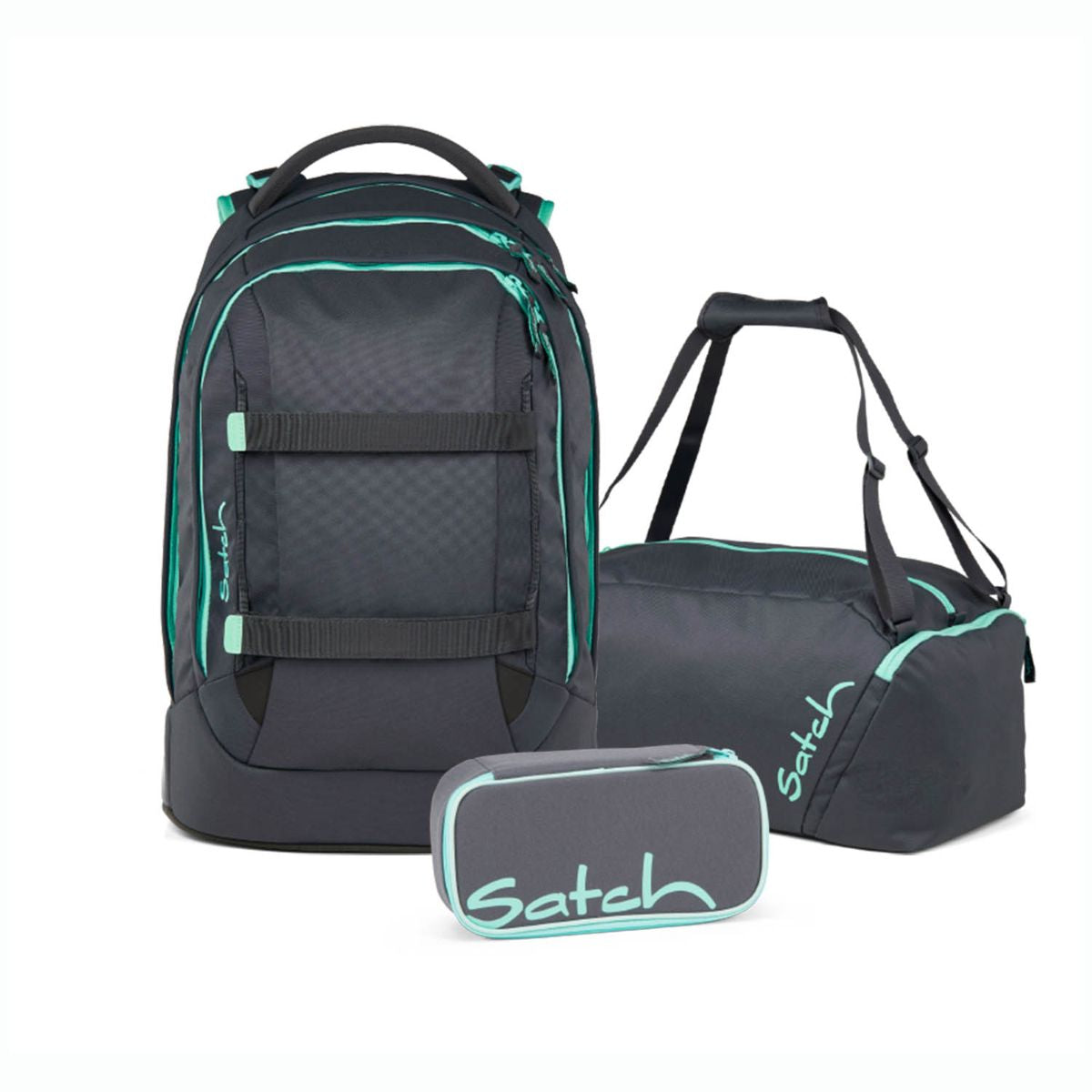 Satch Pack Mint Phantom Schulrucksack Set 3tlg.