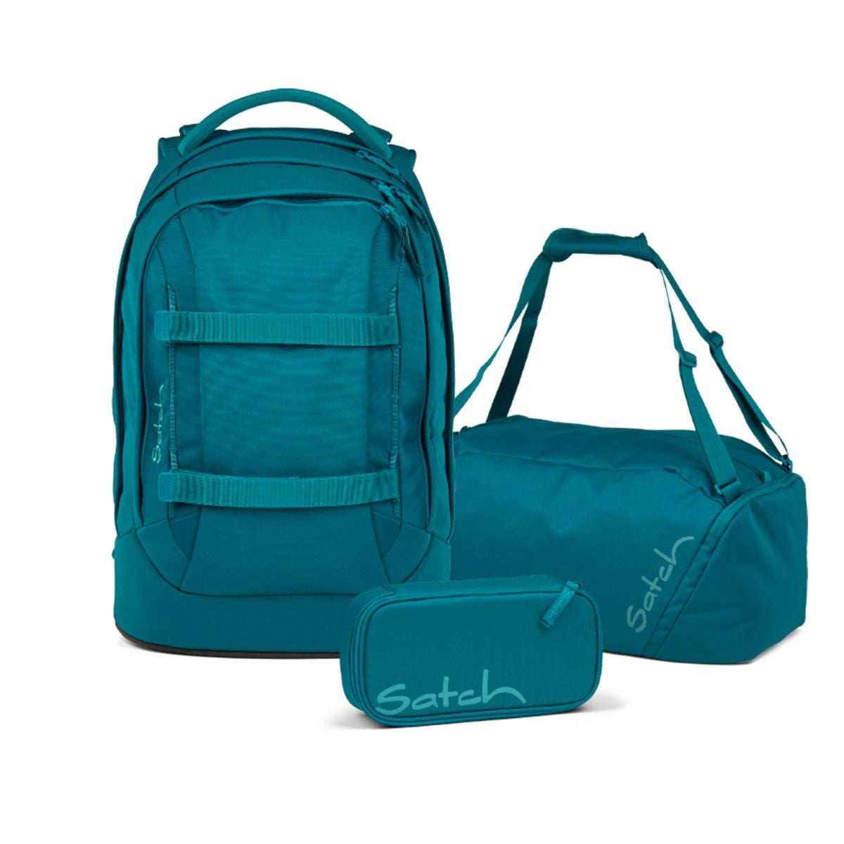 Satch Pack Deep Petrol Schulrucksack Set 3tlg.