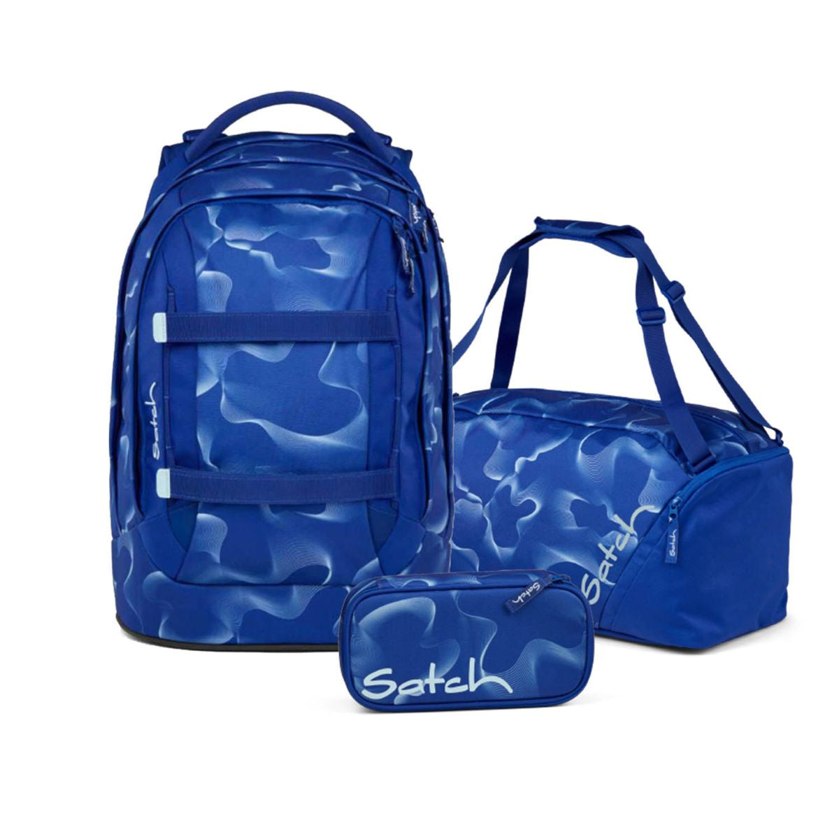 Satch Pack Vibrant Blue Schulrucksack Set 3tlg.