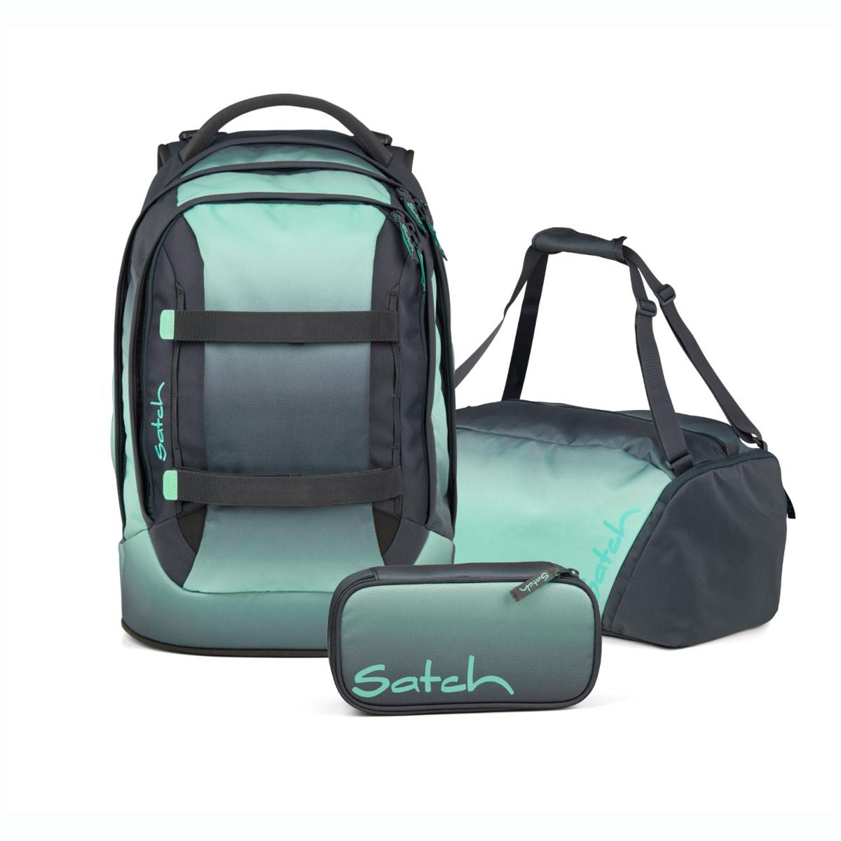 Satch Pack Gradient Mint Schulrucksack Set 3tlg.