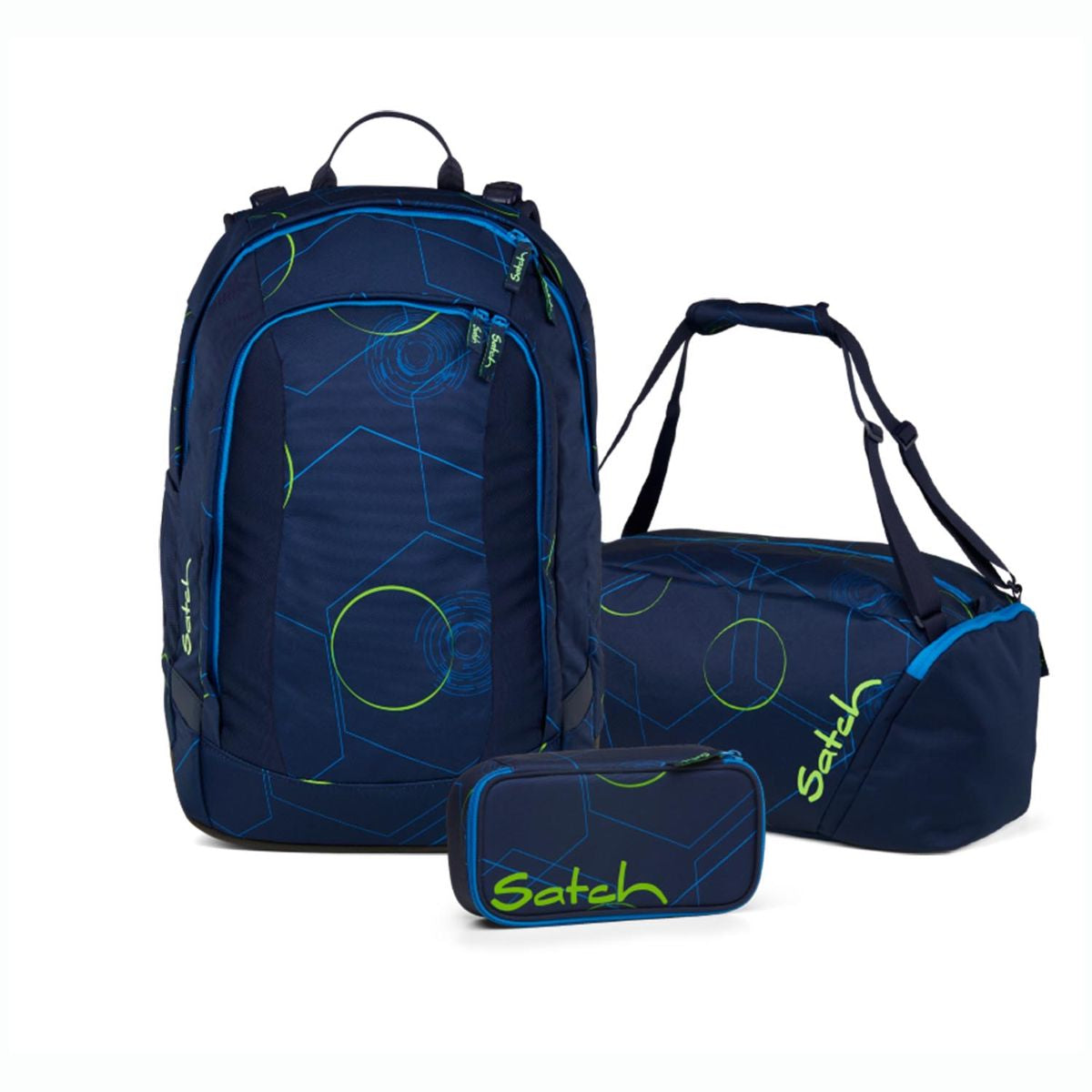 Satch Air Blue Tech Schulrucksack Set 3tlg.