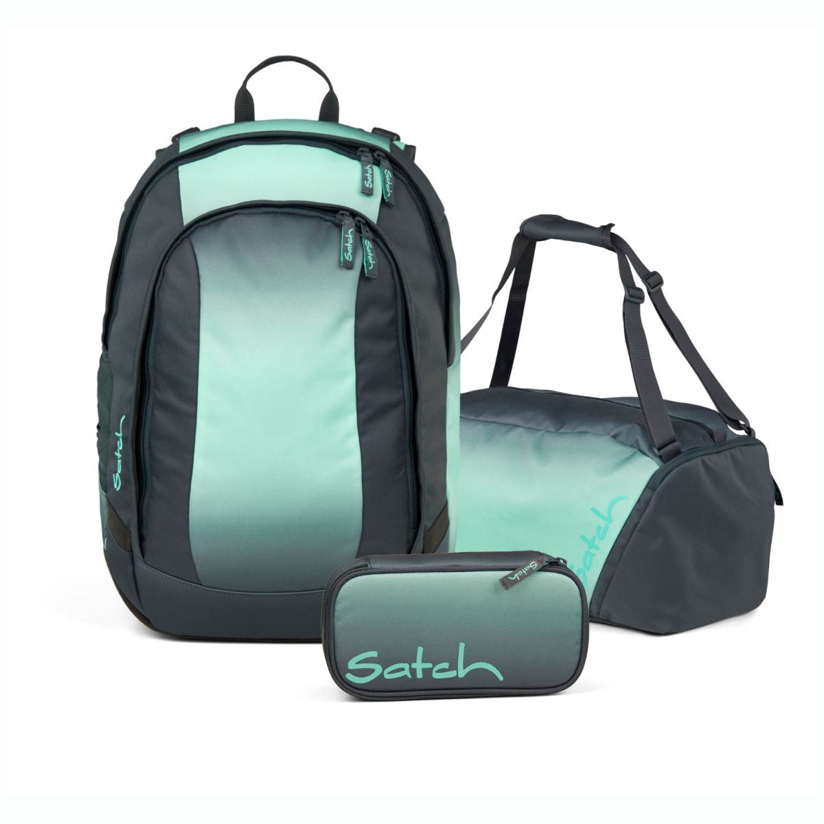 Satch Air Gradient Mint Schulrucksack Set 3tlg.