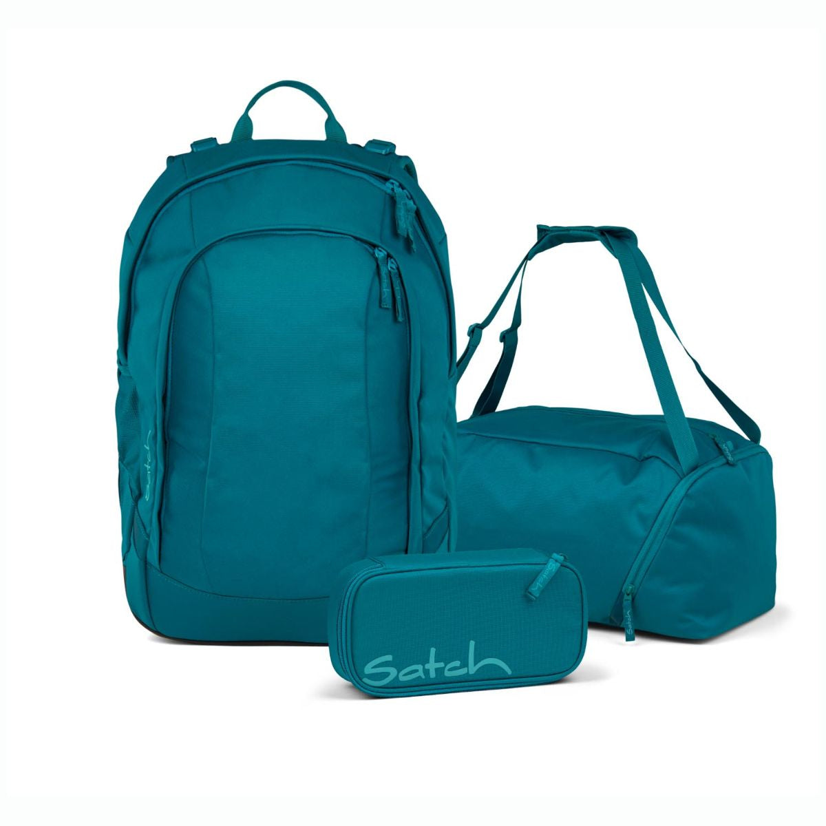 Satch Air Deep Petrol Schulrucksack Set 3tlg.