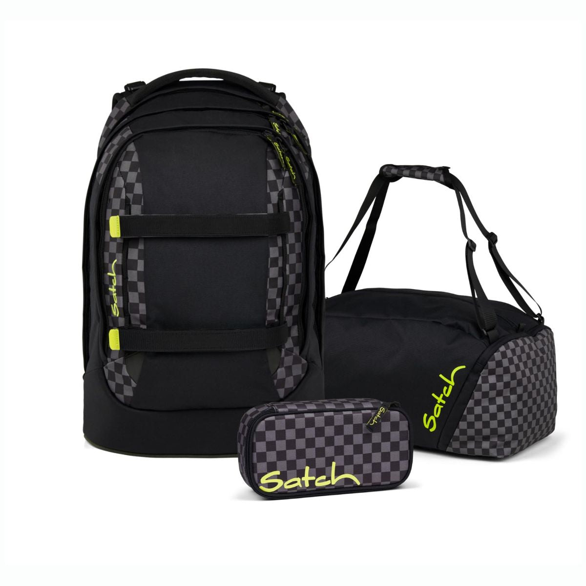Satch Pack Dark Skate Schulrucksack Set 3tlg.