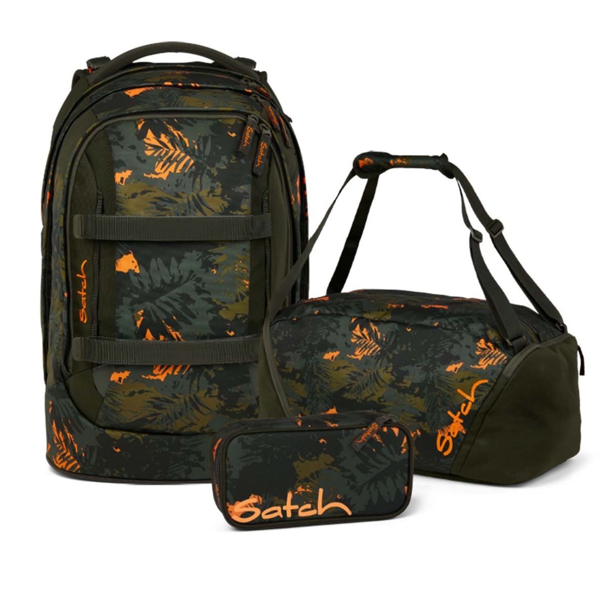 Satch Pack Jurassic Jungle Schulrucksack Set 3tlg.