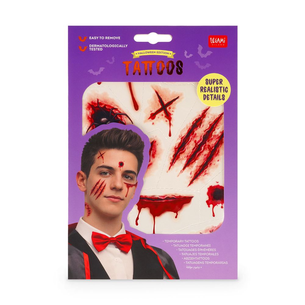Legami Halloween Temporäre Tattoos Narbe
