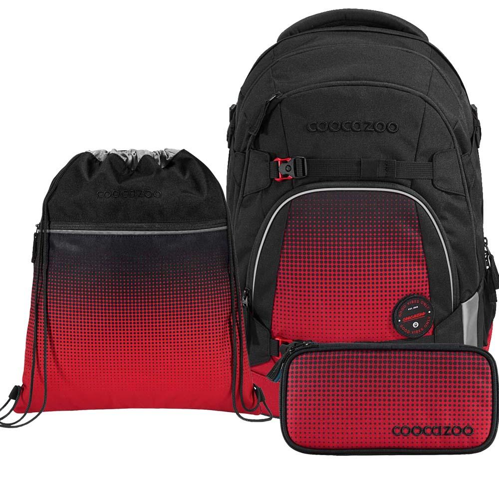 Coocazoo Mate Blazing Fire Schulrucksack Set 3tlg.