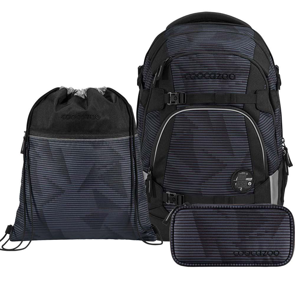 Coocazoo Mate Dark Mission Schulrucksack Set 3tlg.