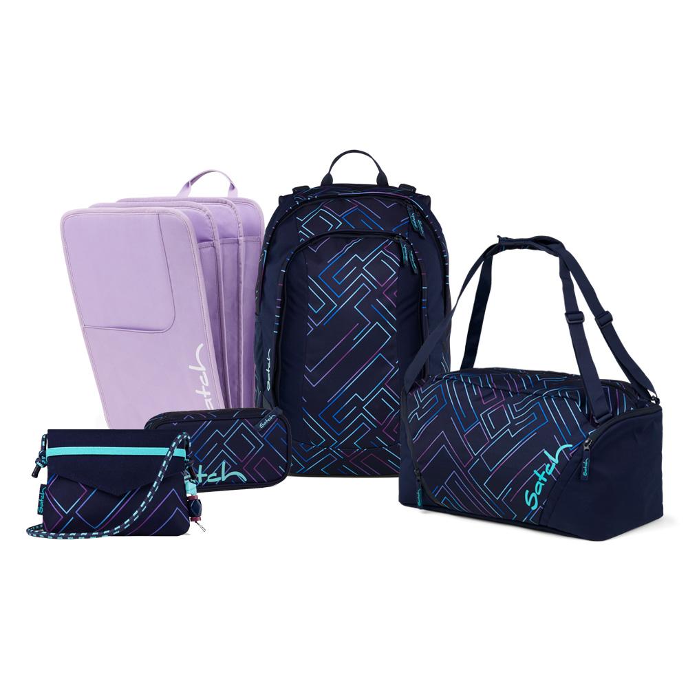 Satch Air Purple Laser Beauty and The School Edition Schulrucksack Set 5tlg.