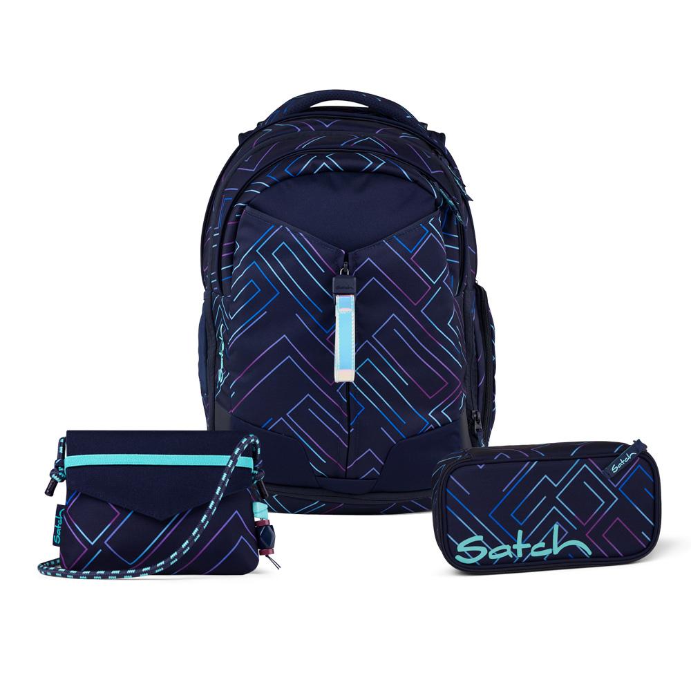 Satch Match Purple Laser Beauty and The School Edition Schulrucksack Set 3tlg.
